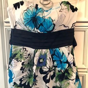 Strapless Floral Dress